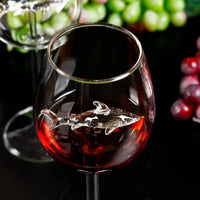 2pcs Wine Glasses with Clear Shark Inside Goblet Whiskey Cup