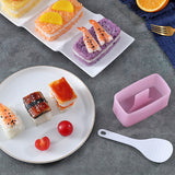 2pcs Non-Stick Press Spam Musubi Maker with Rice Spoon Sushi Making Kit Onigiri Mold