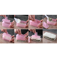 2pcs Non-Stick Press Spam Musubi Maker with Rice Spoon Sushi Making Kit Onigiri Mold