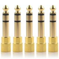 6.35mm Male to 3.5mm Female Stereo Audio Adapter Gold Plated