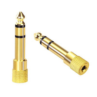 6.35mm Male to 3.5mm Female Stereo Audio Adapter Gold Plated