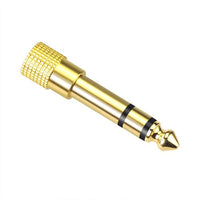 6.35mm Male to 3.5mm Female Stereo Audio Adapter Gold Plated