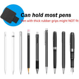 10 Pack Self Adhesive Leather Pen Loop Pen Holder Pencil Clip with Elastic