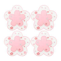 4 Pack Sakura Shaped Drinks Coasters Coffee Cup Mats Insulation Pads