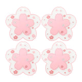 4 Pack Sakura Shaped Drinks Coasters Coffee Cup Mats Insulation Pads