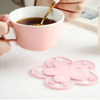 4 Pack Sakura Shaped Drinks Coasters Coffee Cup Mats Insulation Pads