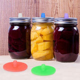 5Pcs Silicone Fermentation Lids For Wide Mouth Mason Jar Bottle Kitchen Tool 70mm