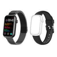 HD Touch Screen Smart Watch Sports Heart Rate Blood Pressure Blood Oxygen Monitoring Black