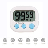 2 Pcs Set Magnetic Digital Timers Countdow Kitchen Timers Sport Alarms White