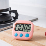 2 Pcs Set Magnetic Digital Timers Countdow Kitchen Timers Sport Alarms Pink