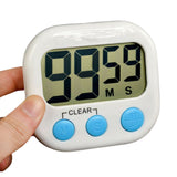 2 Pcs Set Magnetic Digital Timers Countdow Kitchen Timers Sport Alarms White