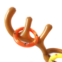 Inflatable Antler Reindeer Hat Ring Toss Game