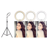 6 inch LED Ring Light with Tripod Stand Mini LED Camera Light Circle LED Lamp Phone Selfie with Cell Phone Holder