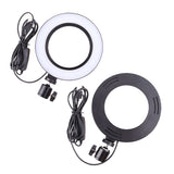 6 inch LED Ring Light with Tripod Stand Mini LED Camera Light Circle LED Lamp Phone Selfie with Cell Phone Holder