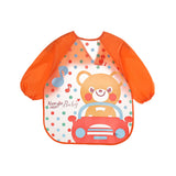 Baby Waterproof Apron Kids Long Sleeve Cute Cartoon Feeding Bib Children Feeding Clothes