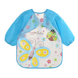 Baby Waterproof Apron Kids Long Sleeve Cute Cartoon Feeding Bib Children Feeding Clothes