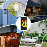 66LED Solar Flame Wall Light Outdoor Garden Decor