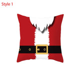 2 Pcs Christmas Decorative Square Pillow Case