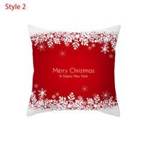 2 Pcs Christmas Decorative Square Pillow Case