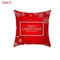 2 Pcs Christmas Decorative Square Pillow Case