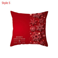 2 Pcs Christmas Decorative Square Pillow Case