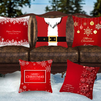 2 Pcs Christmas Decorative Square Pillow Case