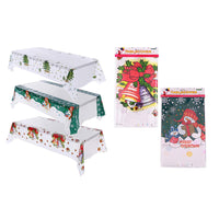 2 Pcs Waterproof Oil-Proof Plastic Christmas Table Cover