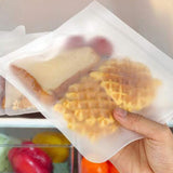 5X Reusable Food Storage Bags Double Ziplock Leakproof Sandwich Bag Fruit Vegetables Storage Pouch