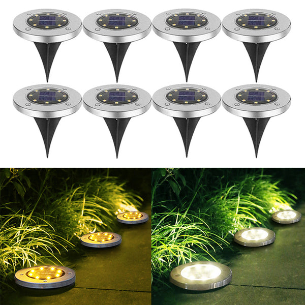 6 X 8 LED Solar Power Lights Garden Ground Outdoor Lamps for Yard Fences Walkway Lawn