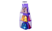 6-Pocket Shelf Bags Handbags Hanging Organizer Storage Closet Rack Hanger