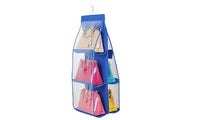 6-Pocket Shelf Bags Handbags Hanging Organizer Storage Closet Rack Hanger