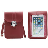 Women Touchable PU Leather Phone Bag Crossbody Phone Purse