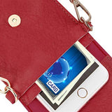 Women Touchable PU Leather Phone Bag Crossbody Phone Purse