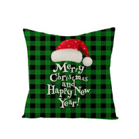 2Pcs Christmas Cotton Linen Pillow Covers