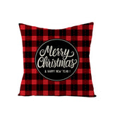 2Pcs Christmas Cotton Linen Pillow Covers