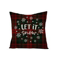 2Pcs Christmas Cotton Linen Pillow Covers