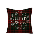 2Pcs Christmas Cotton Linen Pillow Covers