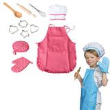 11pcs Kids Kitchen Toy Cooking and Baking Set Kids Role Play Kitchen Toy Kit Kids Gift