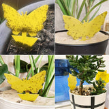 20 x Butterfly Shape and Flower Shape Sticky Trap Insect Killer with 4pcs Holder