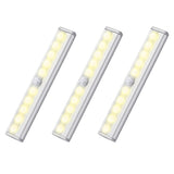 3pcs Motion Sensor Closet Lights Cordless Under Cabinet Lighting Bars