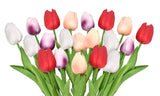 20Pcs or 40Pcs Artificial Tulip Flower Bouquet Home Decoration Photography Prop