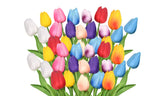 20Pcs or 40Pcs Artificial Tulip Flower Bouquet Home Decoration Photography Prop