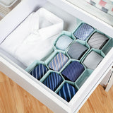 12-Pieces Drawer Divider Organizer Undergarment Sock Storage Holder