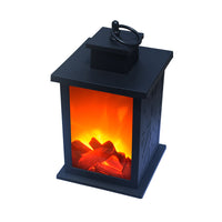 Flameless LED Light Fireplace Lantern 16x14x27cm