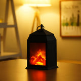 Flameless LED Light Fireplace Lantern 16x14x27cm