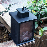 Flameless LED Light Fireplace Lantern 12x12x18.3cm