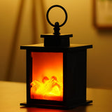 Flameless LED Light Fireplace Lantern 12x12x18.3cm