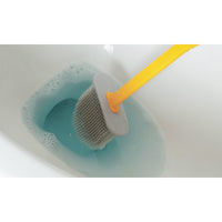 Flexible Silicone Toilet Brush with Holder Blue