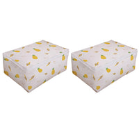 2Pcs Printed Clothing Quilt Storage Bag Bedroom Organizer