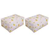 2Pcs Printed Clothing Quilt Storage Bag Bedroom Organizer